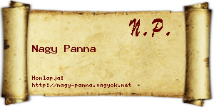 Nagy Panna névjegykártya