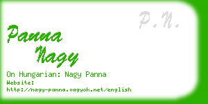 panna nagy business card